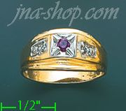 14K Gold CZ Ring - Click Image to Close