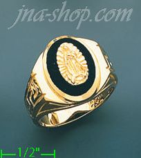 14K Gold Men's CZ Ring - Click Image to Close