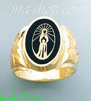 14K Gold Men's Picture Ring - Click Image to Close