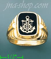 14K Gold Men's Picture Ring - Click Image to Close