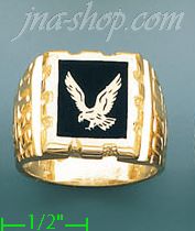 14K Gold Men's Picture Ring - Click Image to Close