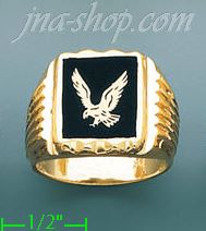 14K Gold Men's Picture Ring - Click Image to Close
