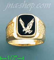 14K Gold Men's Picture Ring - Click Image to Close