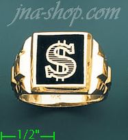 14K Gold Men's Picture Ring - Click Image to Close