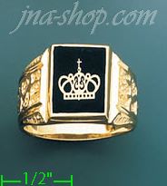 14K Gold Men's Picture Ring - Click Image to Close