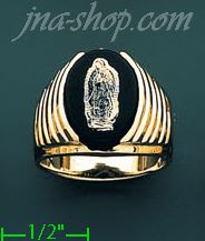 14K Gold Men's Picture Ring - Click Image to Close