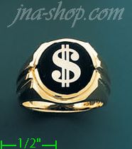 14K Gold Men's Picture Ring - Click Image to Close