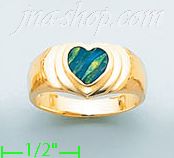 14K Gold Assorted Stone Ring - Click Image to Close