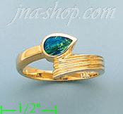 14K Gold Assorted Stone Ring - Click Image to Close