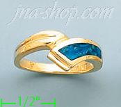 14K Gold Assorted Stone Ring - Click Image to Close