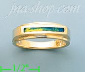 14K Gold Assorted Stone Ring - Click Image to Close