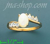 14K Gold Assorted Stone Ring - Click Image to Close