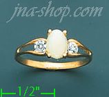 14K Gold Assorted Stone Ring - Click Image to Close