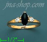 14K Gold Assorted Stone Ring - Click Image to Close