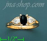 14K Gold Assorted Stone Ring - Click Image to Close