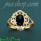 14K Gold Assorted Stone Ring - Click Image to Close