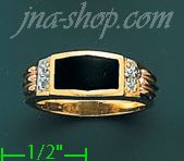 14K Gold Assorted Stone Ring - Click Image to Close