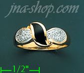 14K Gold Assorted Stone Ring - Click Image to Close