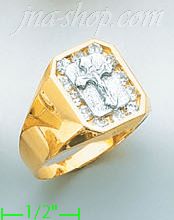 14K Gold CZ Ring - Click Image to Close