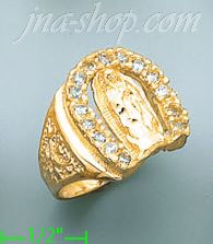 14K Gold CZ Ring - Click Image to Close