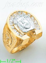 14K Gold CZ Ring - Click Image to Close