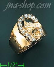 14K Gold CZ Ring - Click Image to Close