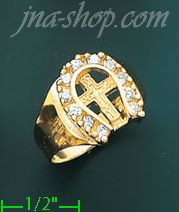 14K Gold CZ Ring - Click Image to Close