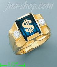 14K Gold Men's Picture Ring - Click Image to Close