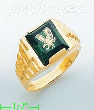 14K Gold Men's Picture Ring - Click Image to Close