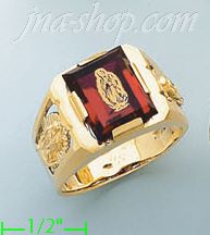14K Gold Men's Picture Ring - Click Image to Close