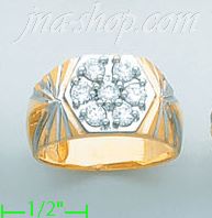 14K Gold Men's Ring - Click Image to Close