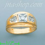 14K Gold Men's Ring - Click Image to Close