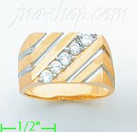 14K Gold Men's Ring - Click Image to Close