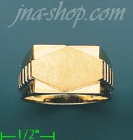 14K Gold Men's Ring - Click Image to Close