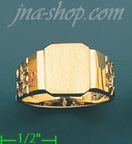 14K Gold Men's Ring - Click Image to Close