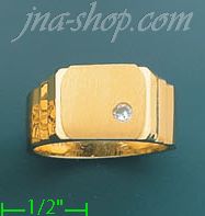 14K Gold Men's Ring - Click Image to Close