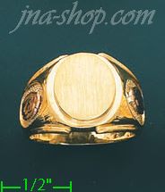 14K Gold Men's Ring - Click Image to Close