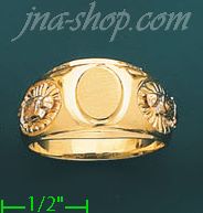 14K Gold Men's Ring - Click Image to Close