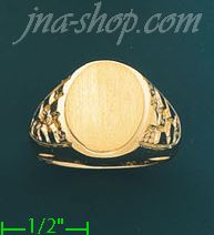 14K Gold Men's Ring - Click Image to Close