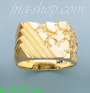 14K Gold High Polished Nugget Ring - Click Image to Close