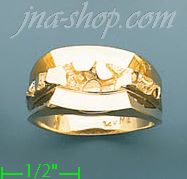 14K Gold High Polished Nugget Ring - Click Image to Close