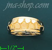 14K Gold High Polished Nugget Ring - Click Image to Close