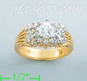 14K Gold Ladies' CZ Ring - Click Image to Close