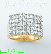 14K Gold Ladies' CZ Ring - Click Image to Close