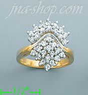 14K Gold Ladies' CZ Ring - Click Image to Close