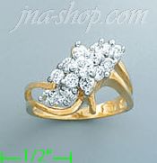 14K Gold Ladies' CZ Ring - Click Image to Close