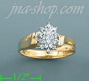 14K Gold Ladies' CZ Ring - Click Image to Close