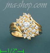 14K Gold Ladies' CZ Ring - Click Image to Close