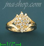 14K Gold Ladies' CZ Ring - Click Image to Close