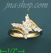 14K Gold Ladies' CZ Ring - Click Image to Close